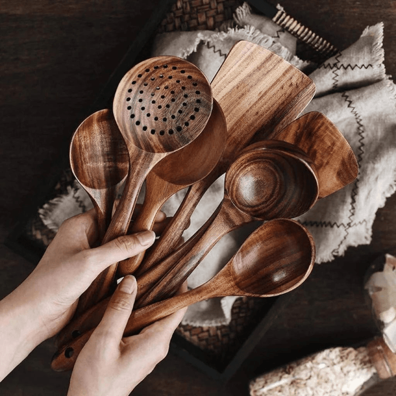 Teak Wooden Utensil Set