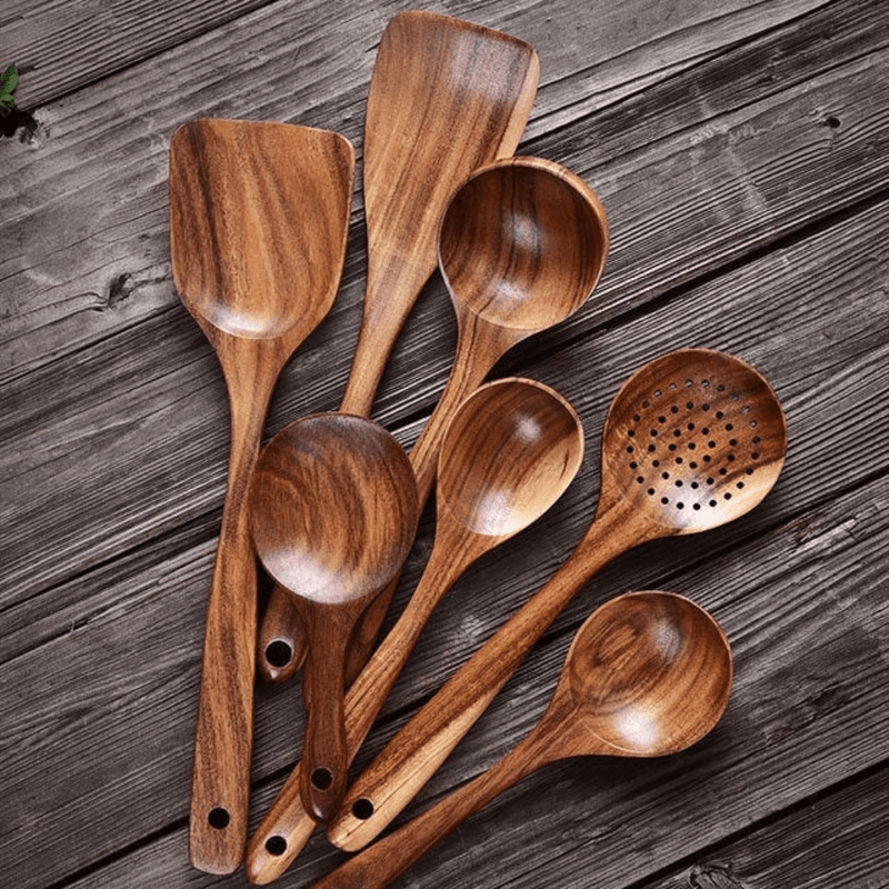 Teak Wooden Utensil Set